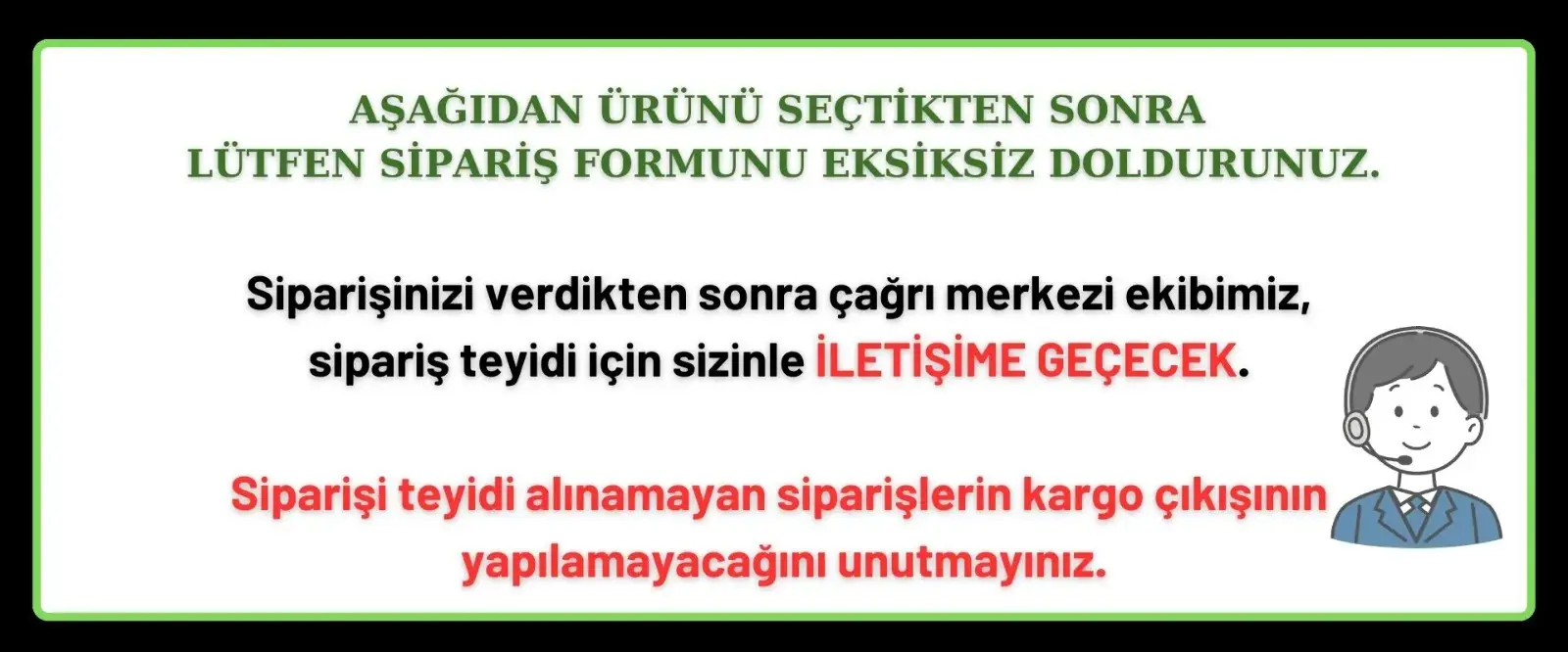 Sipariş Bilgisi
